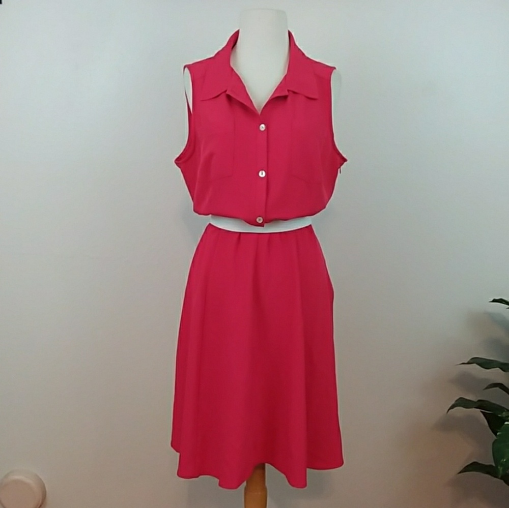 Liz Claiborne Sleeveless Red Dress Size 14